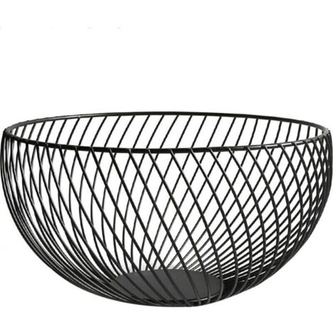 Cestino decorativo in filo metallico per il piano della cucina, ideale per contenere frutta, verdura, uova o pane.