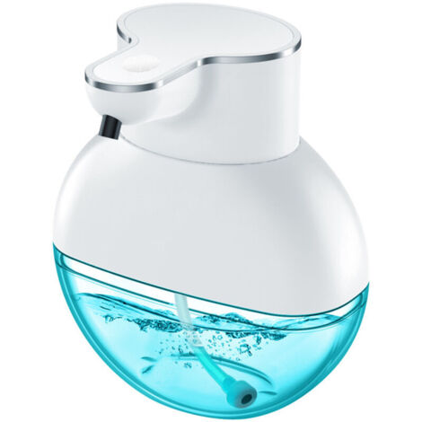 Dispenser automatico di sapone igienizzante per le mani, 400 ml, montaggio a parete senza contatto, con 4 livelli regolabili, sensore, ricaricabile tramite USB, IPX6, per bagno e cucina (bianco) (1/4)