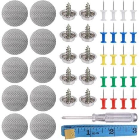 65 pezzi di bottoni per attrezzo per tetto auto, tappo a vite di fissaggio per decorazione auto, riparazione del tetto auto, fibbia di fissaggio del tetto auto, bottone per rivestimento del tetto auto (1/4)