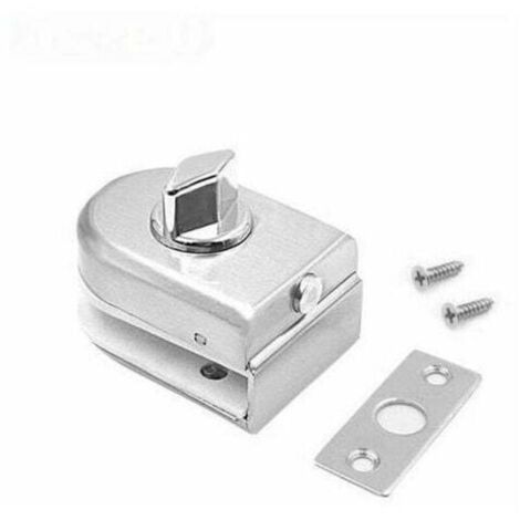 Serratura antifurto in acciaio inox per porta scorrevole, serratura a pulsante a doppia apertura senza telaio, 1012 mm (1/4)