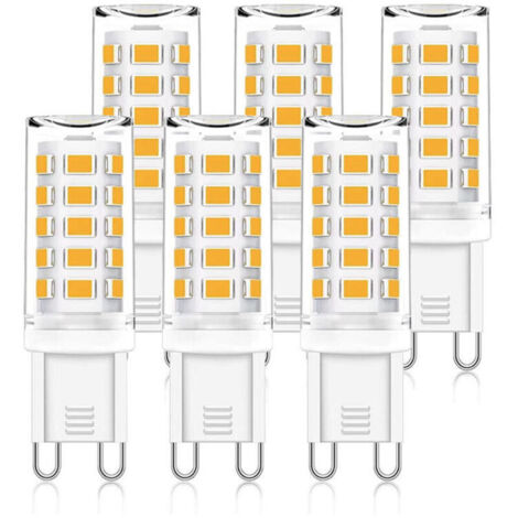 Lampadine LED G9, 5W equivalenti a lampade alogene da 50W, 15,5 mm x 51 mm, luce bianca calda 3000K, 500LM, non dimmerabili, senza sfarfallio, AC/DC 220-240V per camera da letto, soggiorno, cucina, gi (1/4)