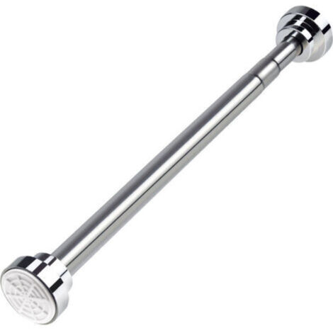 Asta per tenda da doccia estensibile (40-55 cm), set di aste telescopiche in acciaio inossidabile senza foratura per tende da bagno, armadio, guardaroba, porta, cucina (1/4)