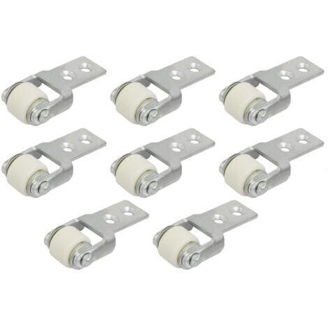 Set di 8 ruote per porte scorrevoli di diverso diametro, guida a rulli per porte, piccola ruota fissa resistente, ruota di guida in nylon, ruota di guida per mobili, ruota di guida per tavolo da pranz (1/5)