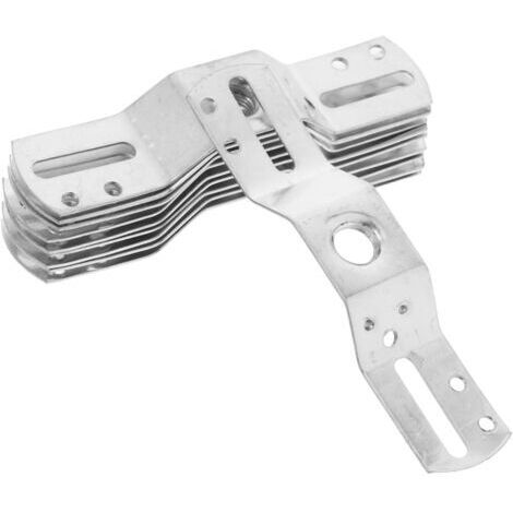Kit di staffe di montaggio per apparecchi di illuminazione in ferro zincato tipo V 105x24x1 mm, piastra a soffitto per lampadario e applique, ferramenta di installazione robusta 10 pezzi, utilizzo (1/5)