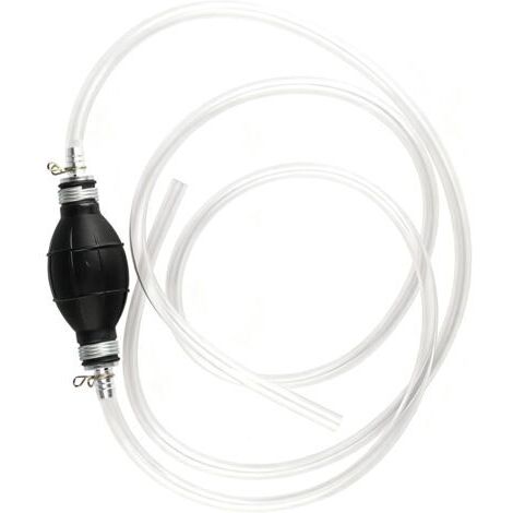 Pompa manuale per benzina, 2 m, tipo sifone, pompa di trasferimento, pompa per benzina, pompa di aspirazione, pompa dell'olio con morsetti metallici per pompa diesel, acqua, liquidi, acquario (1,2 m)