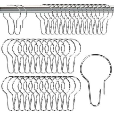 Set di 42 anelli per tenda da doccia, ganci scorrevoli antiruggine per tenda da bagno e camera da letto.