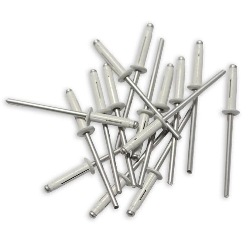 Trigrip-Nieten 4 x 20 mm weiß – Aluminium Bulbex für Kennzeichen ...