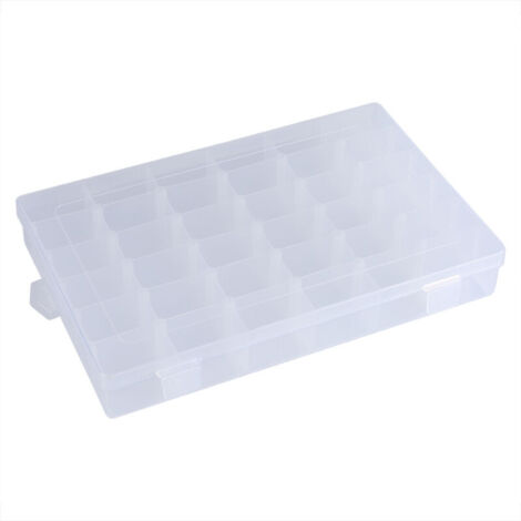 Caja de almacenamiento de pendientes ajustable Eosnow de 36 ranuras, contenedor, organizador para el hogar (1/4)