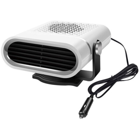 Calentador portátil de alta potencia para coche (24 V, blanco) con desempañador y desempañador de parabrisas para invierno (1410,5 cm) (24 V)