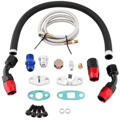 Línea de combustible con diseño limitador de flujo de aceite Eosnow, turbo duradero para T3, T4, GT35, T70 y T66 (1/4)