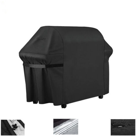 Funda para barbacoa de gas, rectangular, para exterior, 145 x 61 x 117 cm, 210D, impermeable, resistente a los rayos UV, compatible con Weber, Holland, Jennair, Campingaz, etc., TRIMEC (1/4)