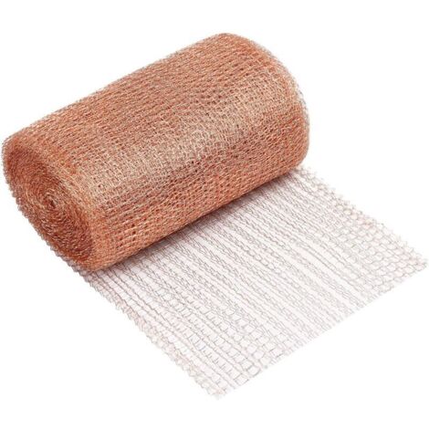 m Kupfergewebe zur Schädlingsbekämpfung, flexibles, gestricktes Kupfernetz, Kupferfiltergewebe, Kupferdrahtgewebe zum Schutz von Haus und Garten vor Nagetieren, Insekten und Schnecken, doppellagig (1/4)