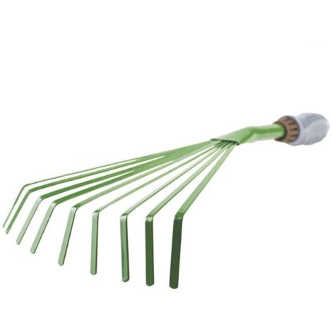 Rechen Rasen Grasrechen, Laubrechen mit neun Zinken, praktischer Rechen für ...
