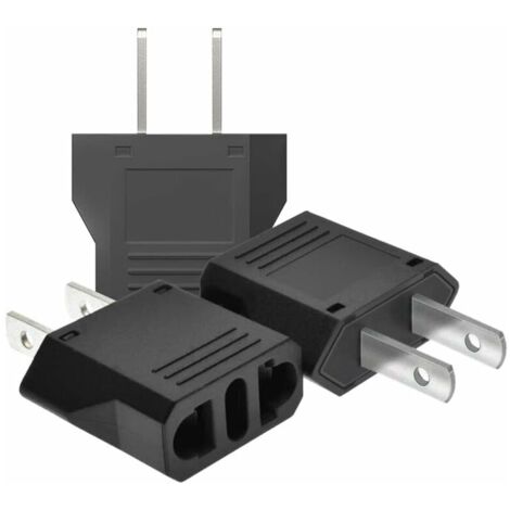【3-teilig】 Reiseadapter, Steckeradapter Frankreich auf USA, Steckeradapter USA, Adapter USA, Steckeradapter Kanada, Universalsteckeradapter für Amerika/China/Japan/Kanada/Mexiko