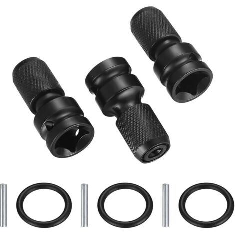 3-teiliger 1/2"-Vierkant-auf-1/4"-Sechskant-Steckschlüsseladapter, Schnellspannfutter-Konverter, Sechskant-Ratschen-Steckschlüssel für Schlagschrauber und Schraubendreher-Bithalter (1/4)