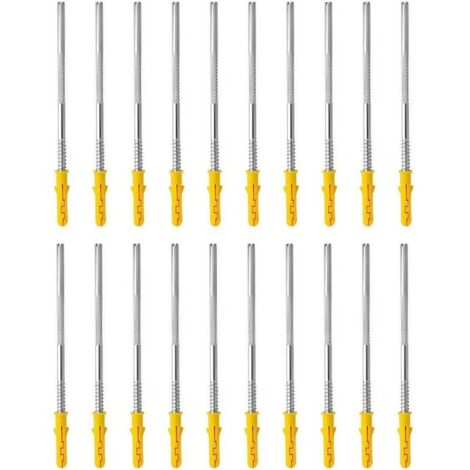 Set mit 20 unsichtbaren Wandregalhalterungen, unsichtbaren Wandregalträgern, Regalhalterungen und -stiften, ideal für eine stabile und vertikale Regalmontage.