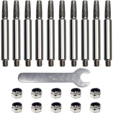 CSPARCV (10 Stück) Kettensägenschärfer, Kettenschärfer für Kettensägen, Kettenschärfer, Kettenschärfer, Kettensägen und Schärfen, 4 mm (1/4)