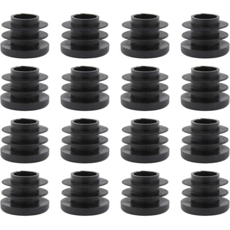 Packung mit 16 runden, laminierten Kappen - Kunststoff-Schutzkappen - Endkappen (Durchmesser 28 mm, rund)