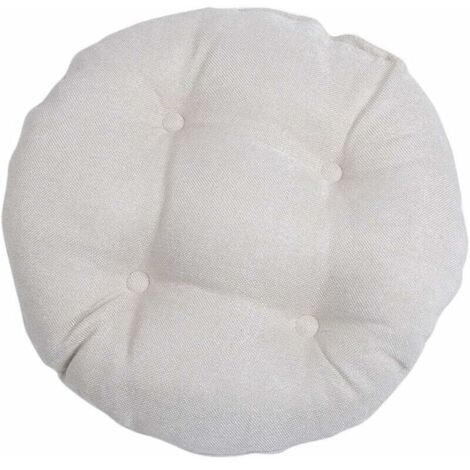 Rundes Stuhlkissen von Tigrezy, Stuhlpolster für Zuhause, Büro, Garten, Dekokissen für Terrasse, Tatami-Sitz, für drinnen und draußen, Beige, Größe L, 45 x 45 cm