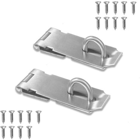 12,7 cm Sicherheitsriegel aus Edelstahl, extra dick, mit Schrauben, gebürstete Oberfläche, 2er-Pack (12,7 cm) (1/4)