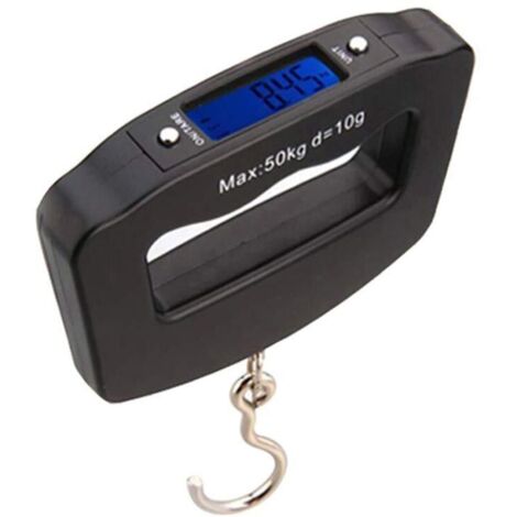 Tragbare Mini-Gepäckwaage mit Aufhängehaken, Tara-Funktion und hintergrundbeleuchtetem LCD-Display, für Zuhause, Bauernhof, Fabrik und Jagd (1/4)