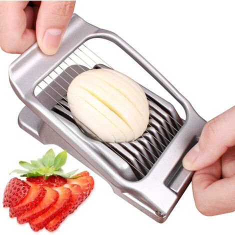 Robuster Tomatenschneider aus Aluminium, Edelstahldraht, multifunktionaler Eierschneider für Beeren, Pilze und den Haushalt (1/4)