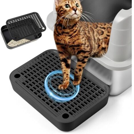 Zugangsrampe für die Katzentoilette, Katzentritthocker, Streuschaufel mit Filter und rutschfesten Gummifüßen, geeignet für Kätzchen und ältere Katzen.