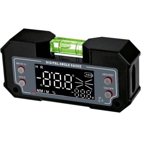 3-in-1 Digital-Neigungsmesser mit Magnetfuß und hintergrundbeleuchtetem Display, für Holzbearbeitung, Sägeblattausrichtung und Heimwerkerprojekte.