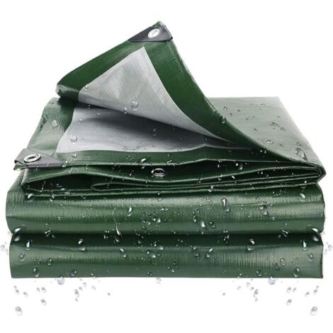 Tigrezy – Schutzplane 2 m x 4 m – Wasserdichtes Polyethylen – Wetterfest – Befestigungsösen alle 1 m – Abdeckung für Möbel und Fahrzeuge (1/4)