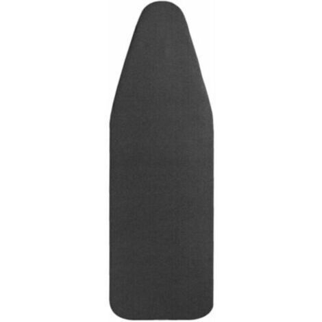 Bügelbrettbezug 148x55cm, extra großer Bügelbrettbezug mit 100% Baumwolloberseite und dicker Polsterung, leicht aufzuziehen und hitzebeständig (XXL, schwarz)