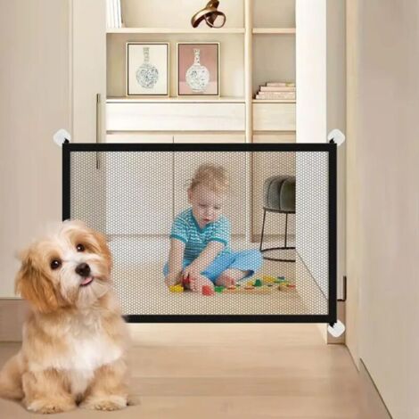 Sicherheitsgitter für Babys und Hunde, 110 x 72 cm, bohrfreies Hundegitter, Kindersicherheitsgitter, Treppen- und Türgitter, Hunde-/Babygitter für Treppen und Flure (1/4)