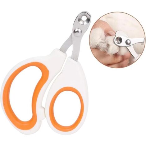 Krallenschere mit runder Schneidöffnung – Vermeiden Sie zu kurze Krallen bei Ihrem Haustier. Krallenschere für unerfahrene Tierhalter (orange).