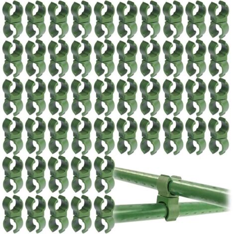 50 Rankgitterverbinder, verstellbare Rankgitterverbinder aus Kunststoff, Stängelbefestigungsclips, multifunktionale Gartenclips (Ø 11 mm) (1/4)