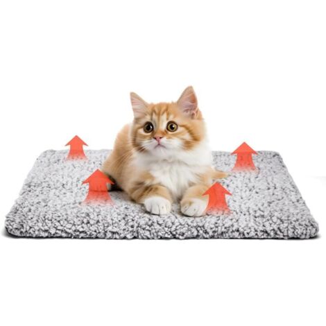 Tigrezy Selbsterwärmendes Katzen- und Hundekissen, komfortable und umweltfreundliche Thermodecke, waschbar, rutschfest, wasserdicht, kein Strom oder Batterien erforderlich, 40 x 50 cm
