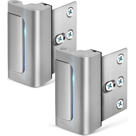 Set mit 2 Kindersicherungen für 7,6 cm breite Drehtüren, inklusive 7,6 cm großem Riegel, für nach innen und vorne öffnende Türen. Hochhub-Kindersicherung zum Schutz Ihrer Kinder. (1/4)