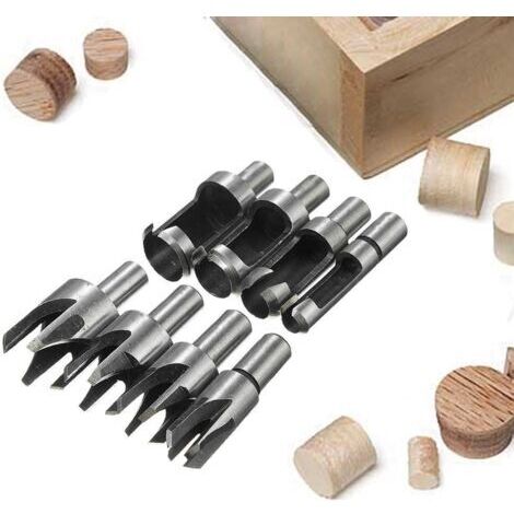 LaBlanc – 8-teiliges HSS-Holzbohrer-Set, Dübelschneider, Holzschneidwerkzeuge, Dübelschneider, Bohrer 6 mm/10 mm/13 mm/16 mm, kleine Holzbohrer für Bohrmaschinen (1/5)