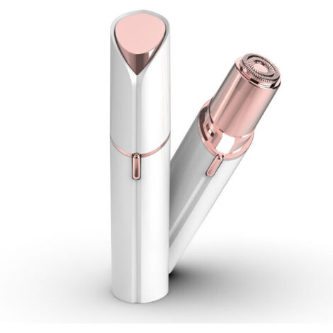 Wiederaufladbarer USB-Elektrorasierer für Damen, sanft und schmerzfrei, für eine perfekte Haarentfernung an Wangen, Kinn und Armen (elegant, weiß)
