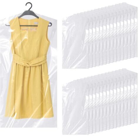 30-teiliges Set Kleidersäcke, 60 x 120 cm transparente Hängekleidersäcke, Anzughüllen, staubdichte Schutzhüllen für Hemden, Jacken, Anzüge, Pullover (1/5)
