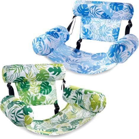 Aufblasbare Poolliegen für Erwachsene, 2er-Set, aufblasbare Poolliegen für Erwachsene, schwimmende Stühle für Partys, Sommer, Strand, See, Wasseraktivitäten