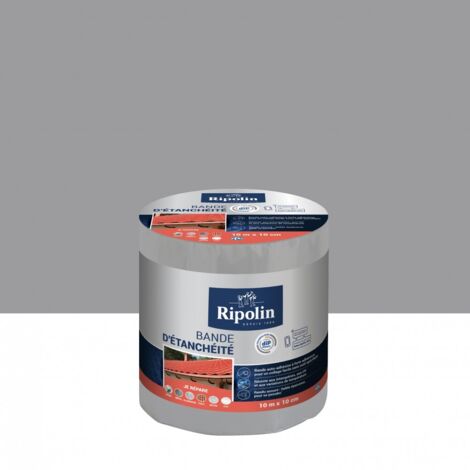 Bande d'Etanchéité Auto-Adhésive - 10m x 10cm - Gris - Ripolin (1/5)