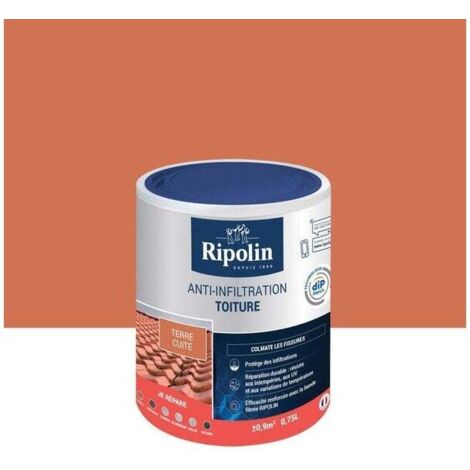 Ripolin – Revêtement d'étanchéité toiture 0,75L – Anti-infiltration – Haute élasticité – Résistant aux intempéries et UV – Pour supports variés (1/6)