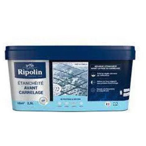 Ripolin – Revêtement d'étanchéité avant-carrelage 2,5L – Acrylique souple pour surfaces verticales et horizontales – Prêt à l'emploi