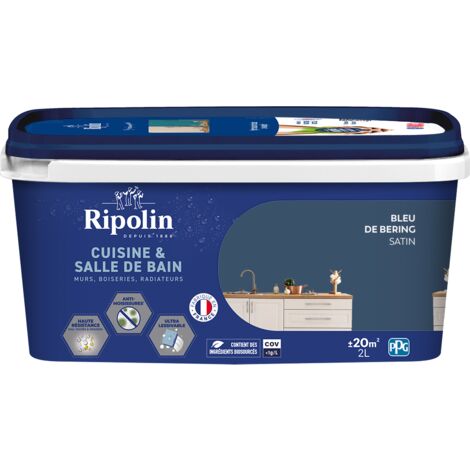 Ripolin Cuisine et Bain peinture bleu de Bering 2 litres (1/5)