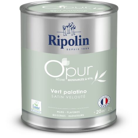 O'pur murs boiseries radiateurs vert palatino satin velouté - RIPOLIN - 2 L (1/5)