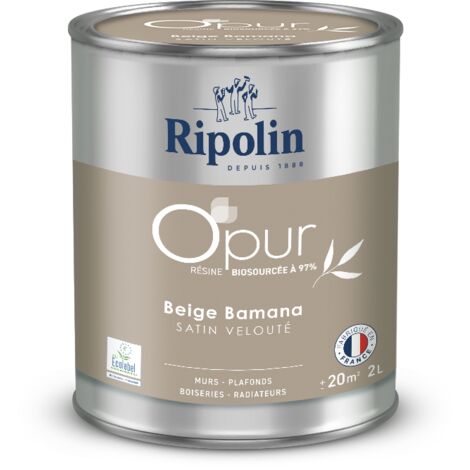 O'pur murs boiseries radiateurs beige bamana satin velouté - RIPOLIN - 2 L (1/5)