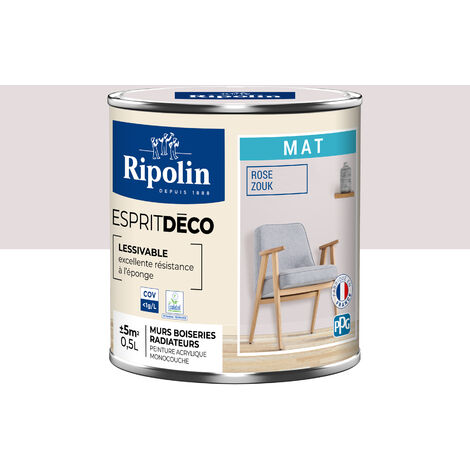 Peinture Murale Toutes Pièces - Mat - 0,5L - Rose Zouk - Ripolin (1/5)