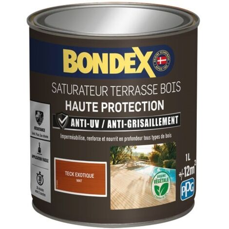 Saturateur 2en1 Protection Toutes Saisons - Mat - 1L - Teck - Bondex