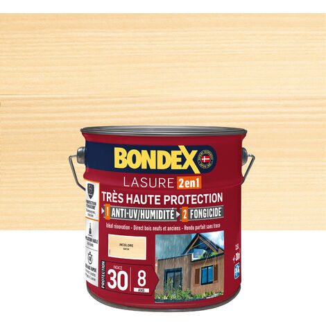 Lasure Très Haute Protection - 2,5L - Incolore - Bondex