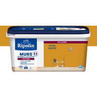 Peinture aspect Velours - 2,5L - Jaune Ambré - Ripolin