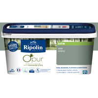 Peinture Couleur à base de résine biosourcée à 97% - Satin - 2L - Vert Nobile - Ripolin